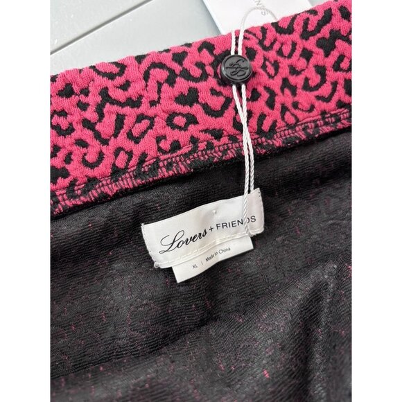Lover's + Friends women's XL pink animal print knit fitted mini skirt NWT - Picture 4 of 6